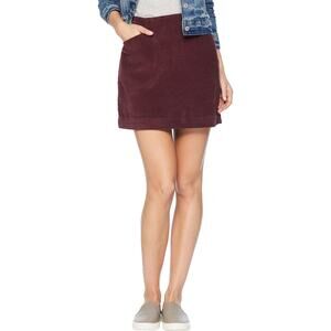 AG Adriano Goldschmied Plum Corduroy Front Pocket Back Zip Mini Skirt 25
